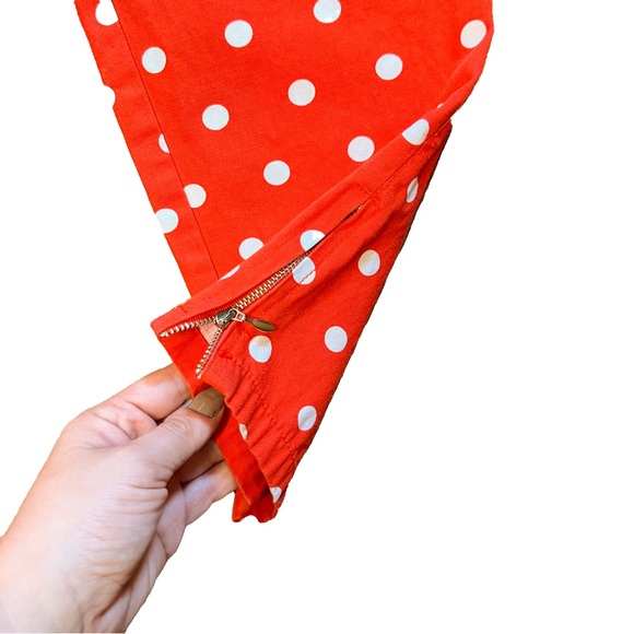 Vintage Emanuelle high waisted cropped red polka dot pants. - Picture 7 of 7